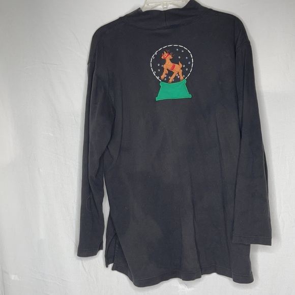 Ugly Christmas sweatshirt- sparkly snow globes - Picture 2 of 4